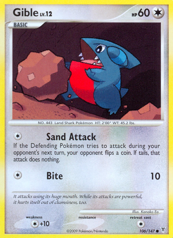 Gible (106/147) [Platinum: Supreme Victors] | Devastation Store