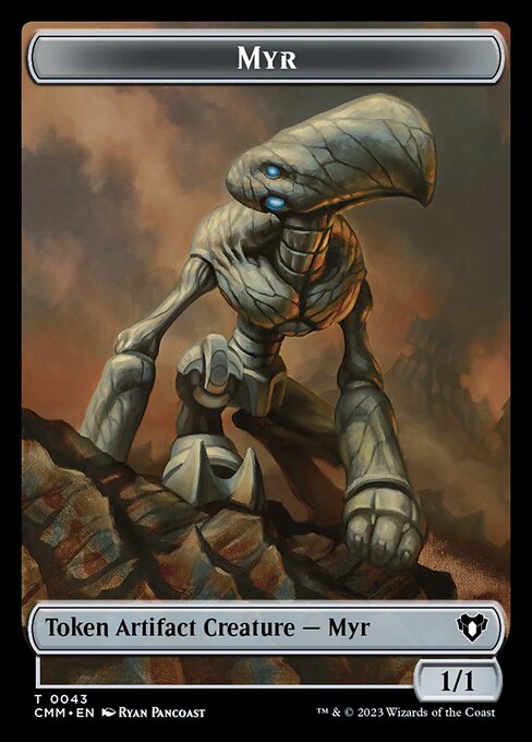 Eldrazi Spawn // Myr Double-Sided Token [Commander Masters Tokens] | Devastation Store