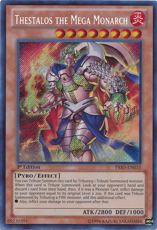 Thestalos the Mega Monarch [PRIO-EN035] Secret Rare | Devastation Store