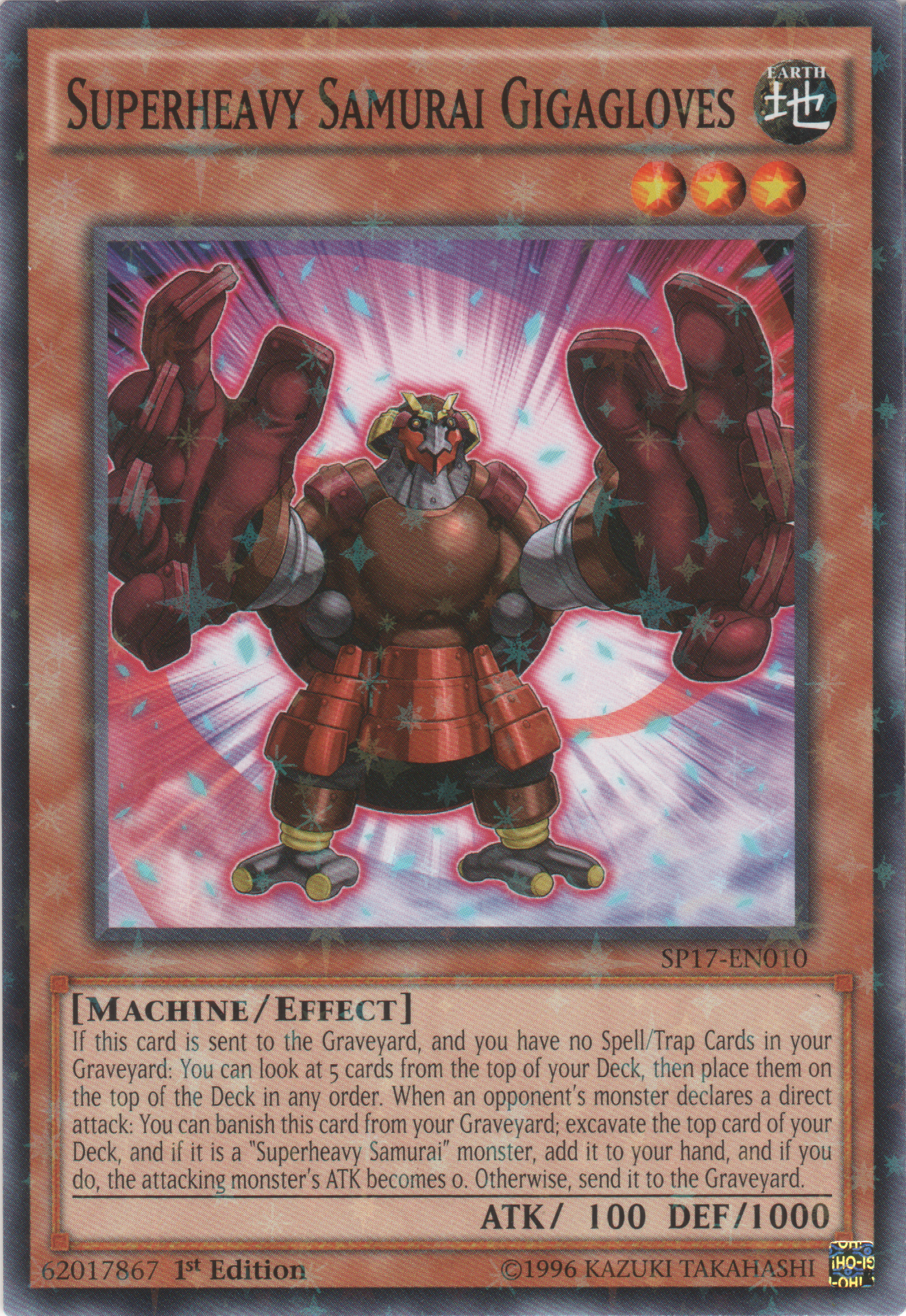 Superheavy Samurai Gigagloves [SP17-EN010] Starfoil Rare | Devastation Store
