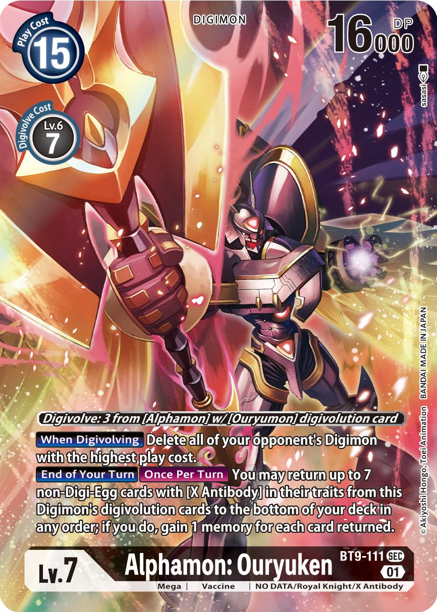 Alphamon: Ouryuken [BT9-111] (Alternate Art) [X Record] | Devastation Store