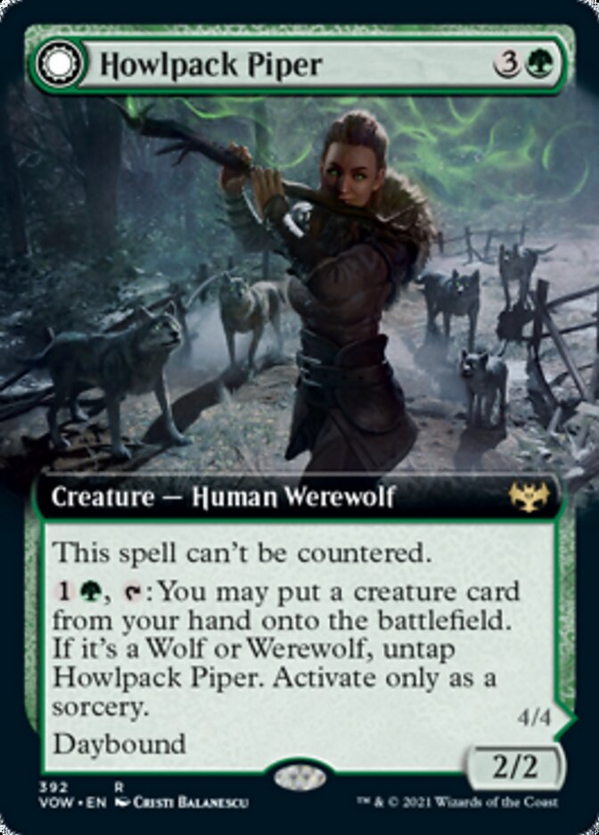 Howlpack Piper // Wildsong Howler (Extended) [Innistrad: Crimson Vow] | Devastation Store