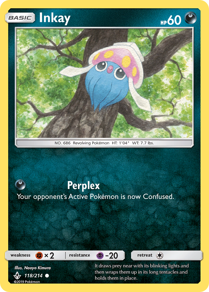 Inkay (118/214) [Sun & Moon: Unbroken Bonds] | Devastation Store