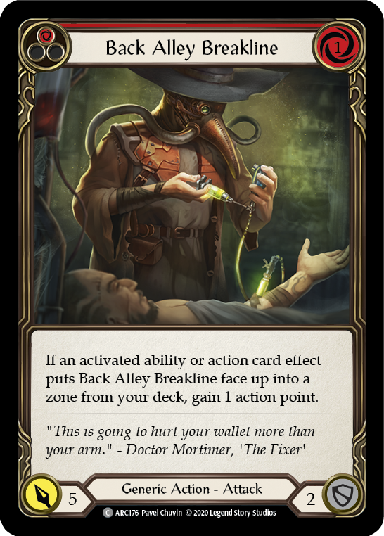 Back Alley Breakline (Red) [ARC176] Unlimited Edition Rainbow Foil - Devastation Store | Devastation Store