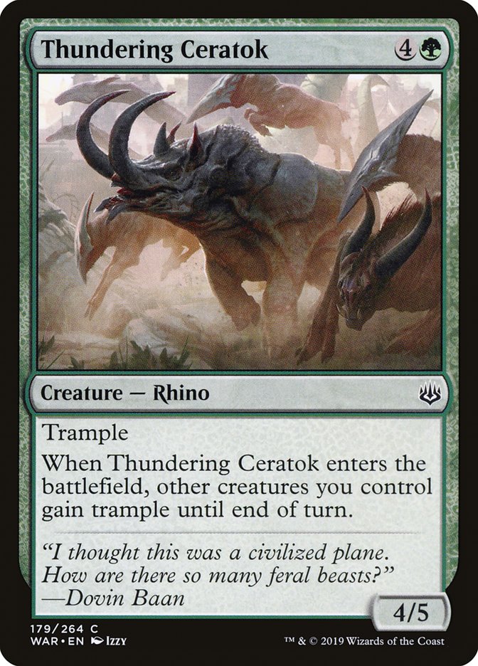 Thundering Ceratok [War of the Spark] | Devastation Store