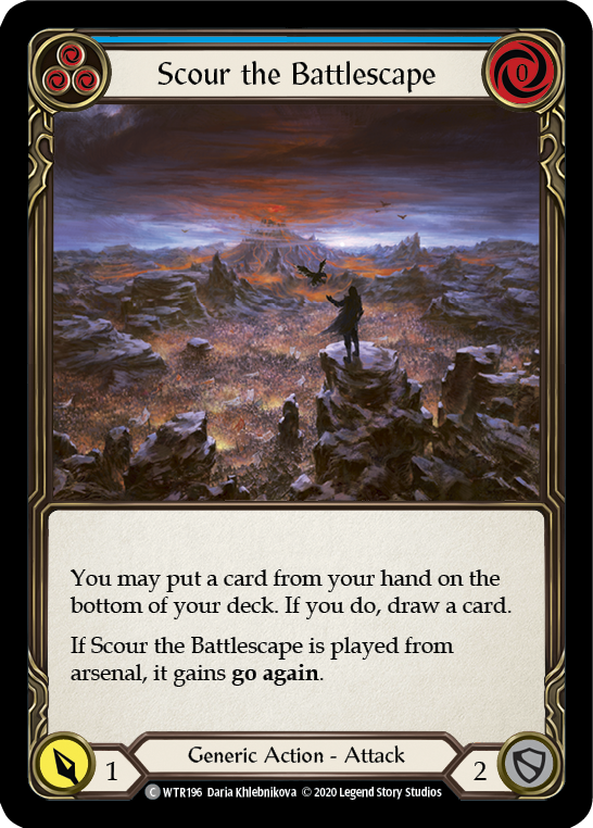 Scour the Battlescape (Blue) [WTR196] Unlimited Edition Rainbow Foil - Devastation Store | Devastation Store