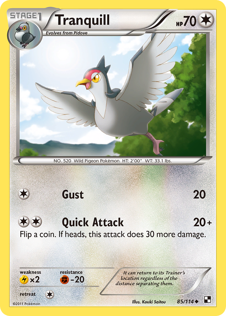 Tranquill (85/114) [Black & White: Base Set] | Devastation Store