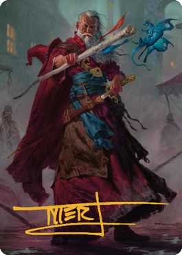 Elminster Art Card (64) (Gold-Stamped Signature) [Commander Legends: Battle for Baldur's Gate Art Series] | Devastation Store