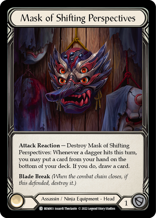 Mask of Shifting Perspectives [BEN003] (Outsiders Benji Blitz Deck) | Devastation Store