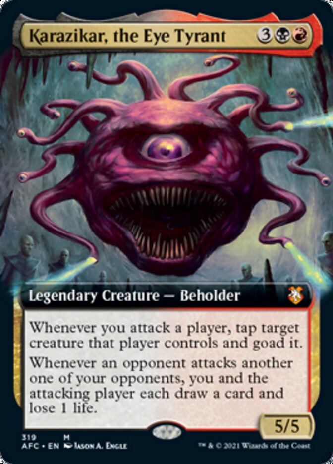 Karazikar, the Eye Tyrant (Extended) [Dungeons & Dragons: Adventures in the Forgotten Realms Commander] | Devastation Store