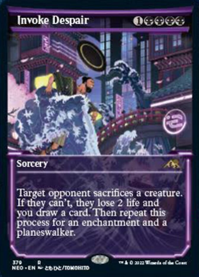 Invoke Despair (Showcase Soft Glow) [Kamigawa: Neon Dynasty] | Devastation Store