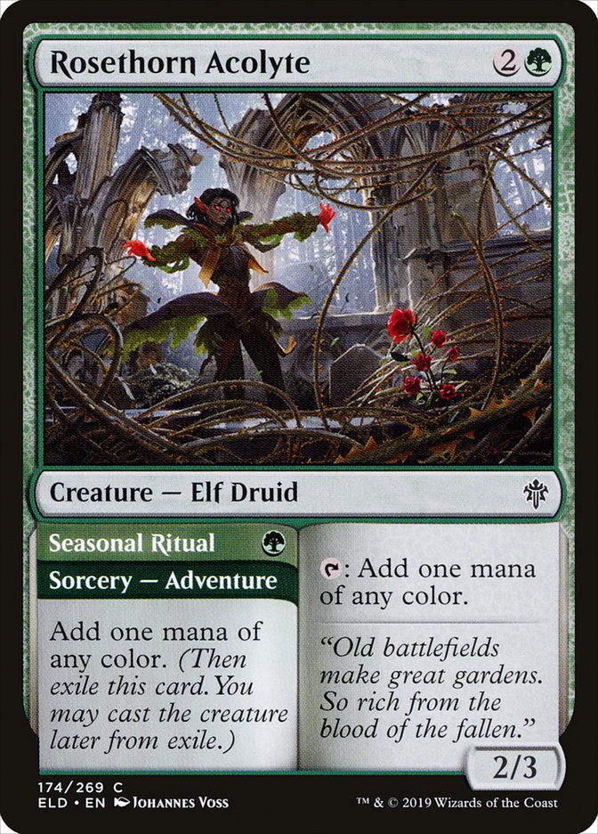 Rosethorn Acolyte // Seasonal Ritual [Throne of Eldraine] | Devastation Store