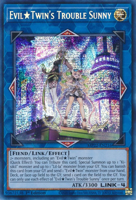 Evil★Twins Trouble Sunny [MP22-EN216] Prismatic Secret Rare | Devastation Store