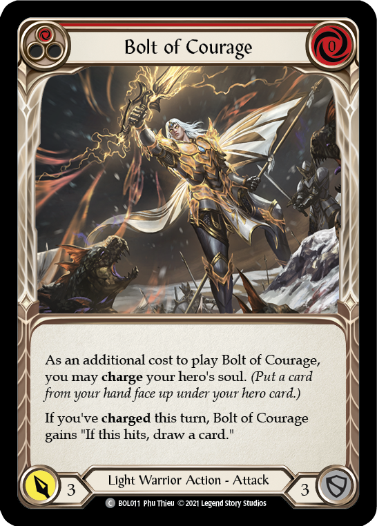 Bolt of Courage (Red) [BOL011] (Monarch Boltyn Blitz Deck) | Devastation Store