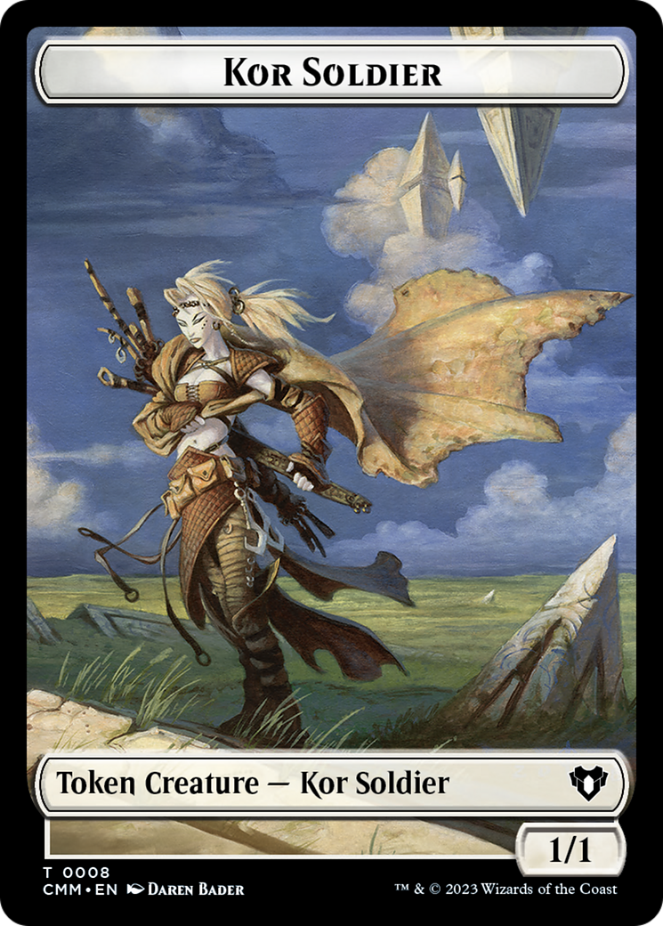 Soldier // Kor Soldier Double-Sided Token [Commander Masters Tokens] | Devastation Store