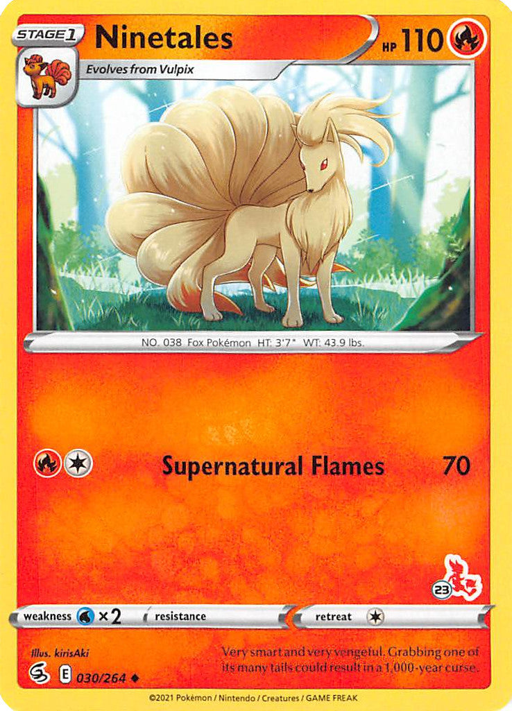 Ninetales (30/264) (Cinderace Stamp #23) [Battle Academy 2022] | Devastation Store