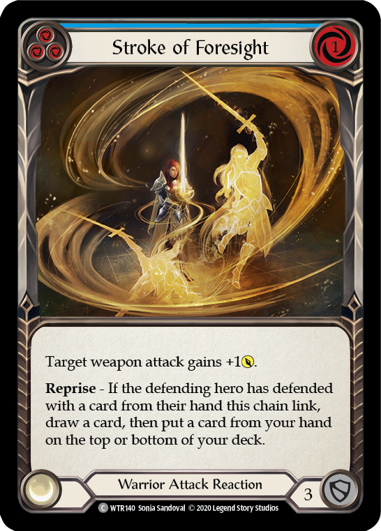 Stroke of Foresight (Blue) [WTR140] Unlimited Edition Rainbow Foil - Devastation Store | Devastation Store