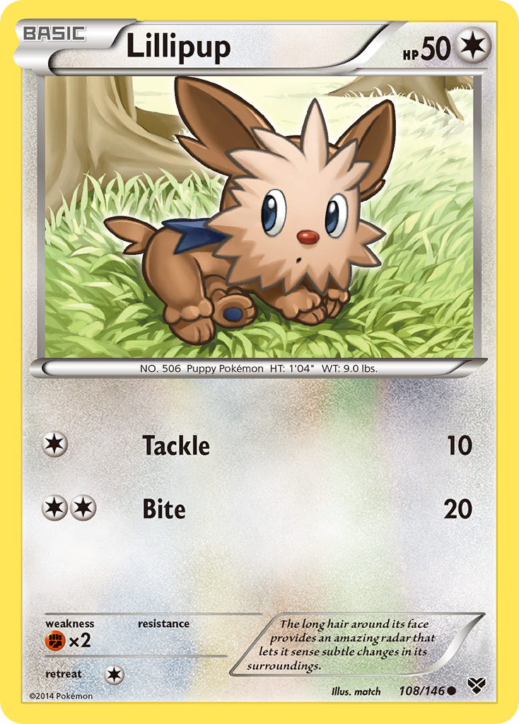 Lillipup (108/146) [XY: Base Set] | Devastation Store