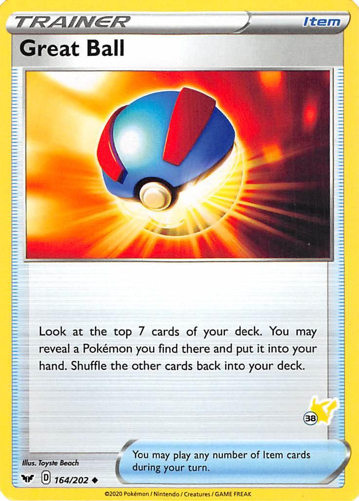 Great Ball (164/202) (Pikachu Stamp #38) [Battle Academy 2022] | Devastation Store