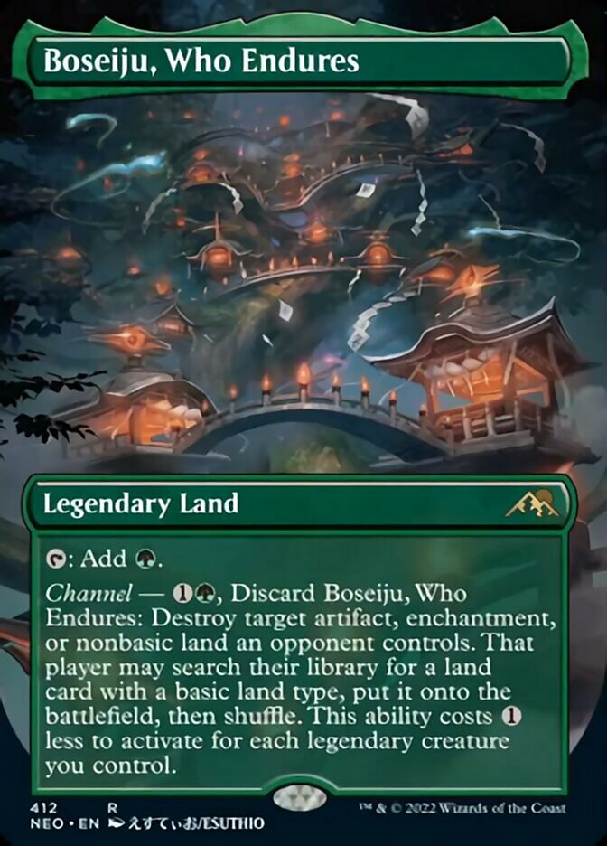 Boseiju, Who Endures (Borderless) [Kamigawa: Neon Dynasty] | Devastation Store