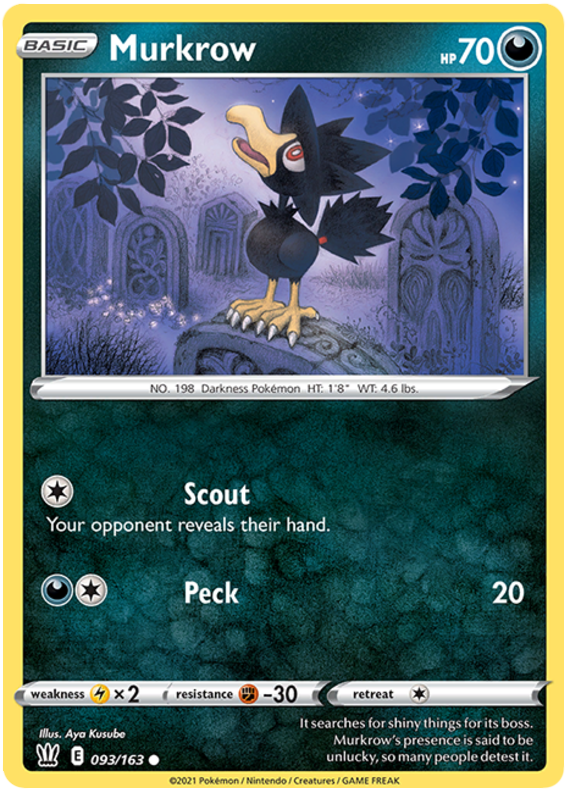 Murkrow (093/163) [Sword & Shield: Battle Styles] | Devastation Store