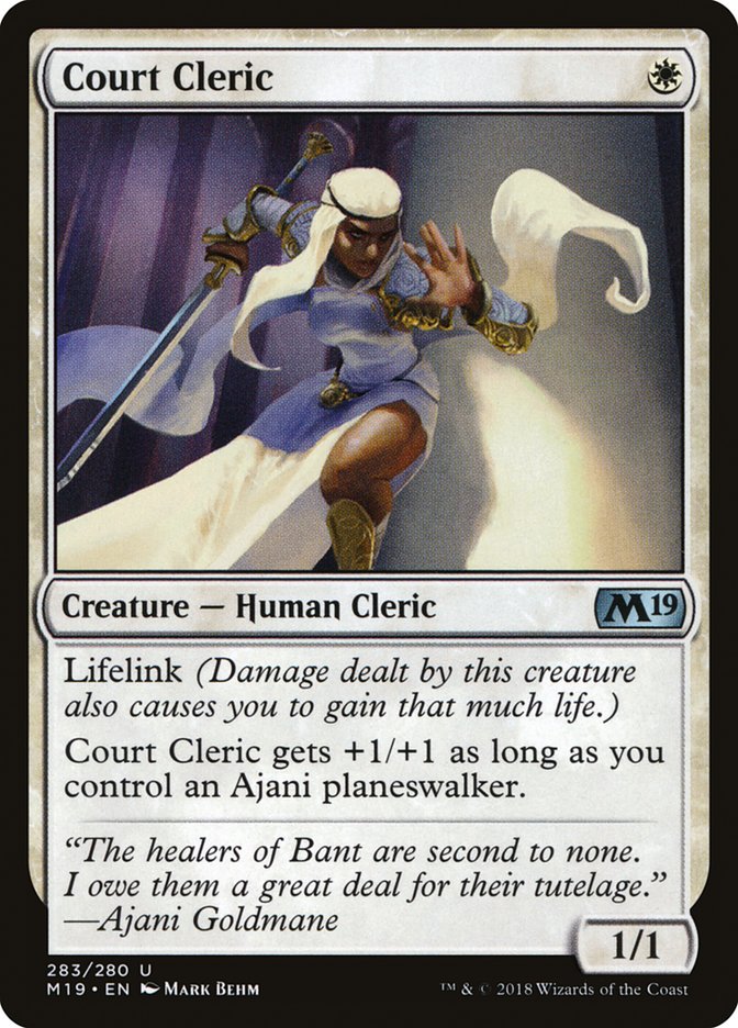 Court Cleric [Core Set 2019] | Devastation Store