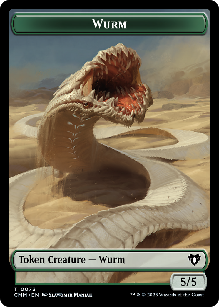 Wurm // Spider Double-Sided Token [Commander Masters Tokens] | Devastation Store