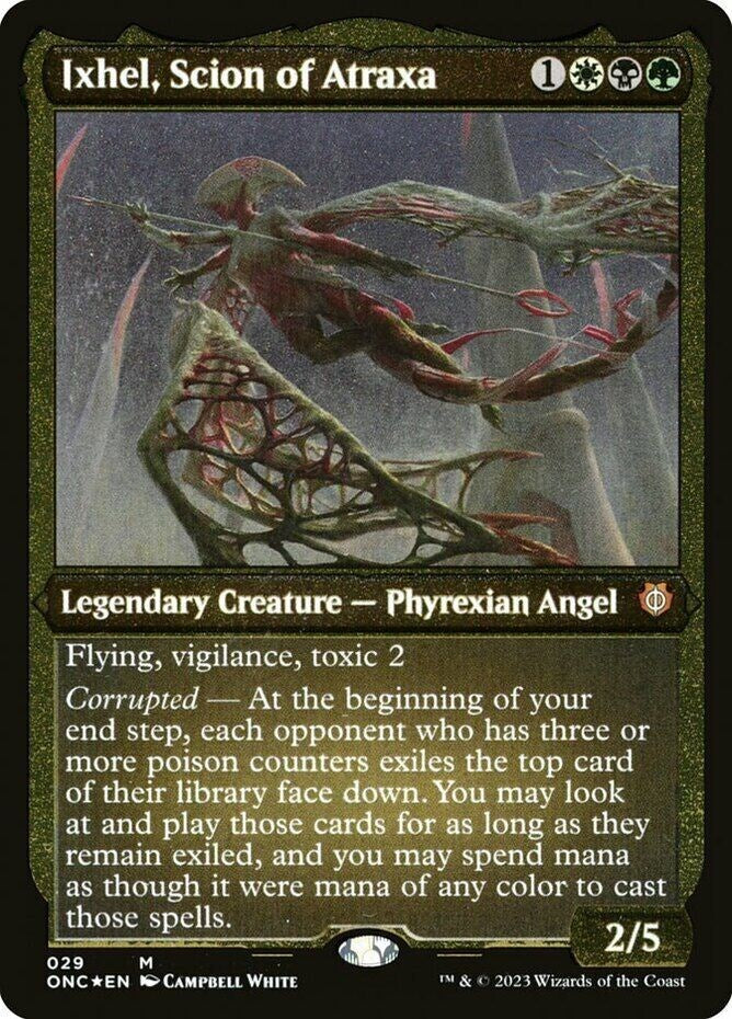 Ixhel, Scion of Atraxa (Foil Etched) (Display Commander) [Phyrexia: All Will Be One Commander] | Devastation Store