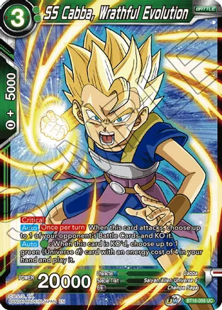 SS Cabba, Wrathful Evolution (BT16-059) [Realm of the Gods] | Devastation Store