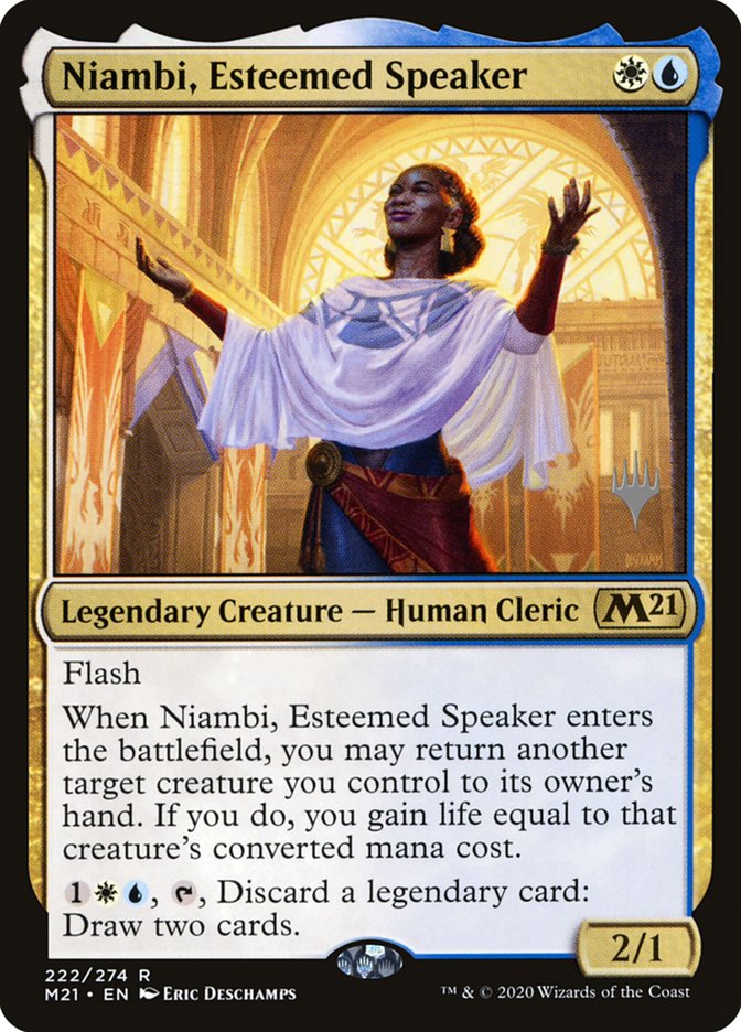 Niambi, Esteemed Speaker (Promo Pack) [Core Set 2021 Promos] | Devastation Store