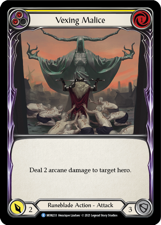 Vexing Malice (Yellow) [MON233] 1st Edition Normal - Devastation Store | Devastation Store