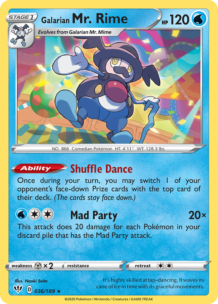 Galarian Mr. Rime (036/189) [Sword & Shield: Darkness Ablaze] | Devastation Store