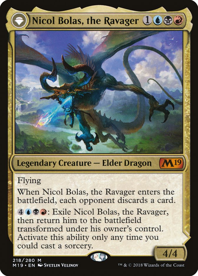 Nicol Bolas, the Ravager // Nicol Bolas, the Arisen [Core Set 2019] - Devastation Store | Devastation Store