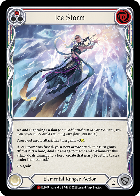 Ice Storm [ELE037] (Tales of Aria)  1st Edition Rainbow Foil | Devastation Store
