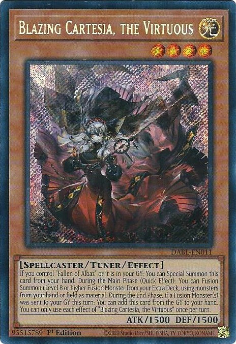 Blazing Cartesia, the Virtuous [DABL-EN011] Secret Rare | Devastation Store