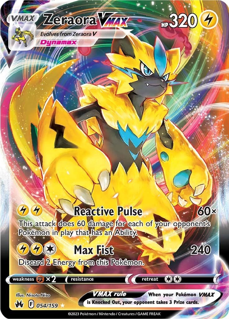 Zeraora VMAX (054/159) [Sword & Shield: Crown Zenith] | Devastation Store