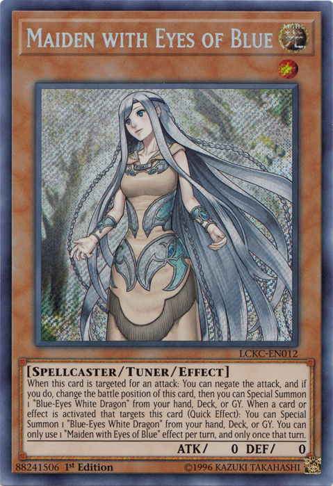 Maiden with Eyes of Blue [LCKC-EN012] Secret Rare | Devastation Store