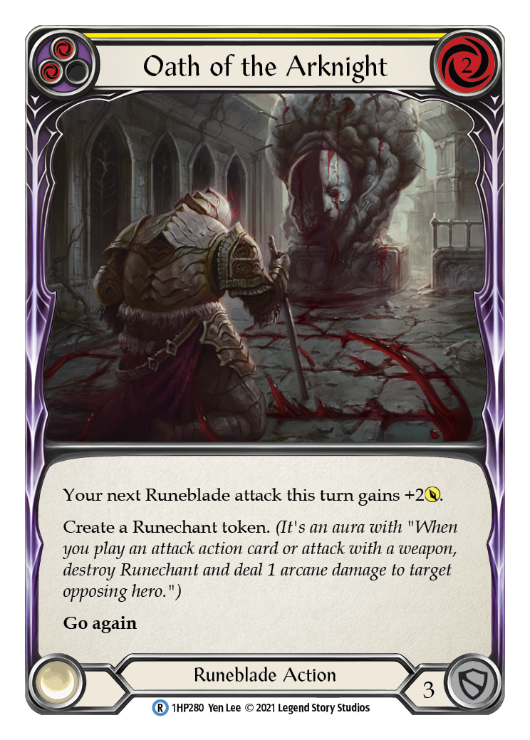 Oath of the Arknight (Yellow) [1HP280] | Devastation Store