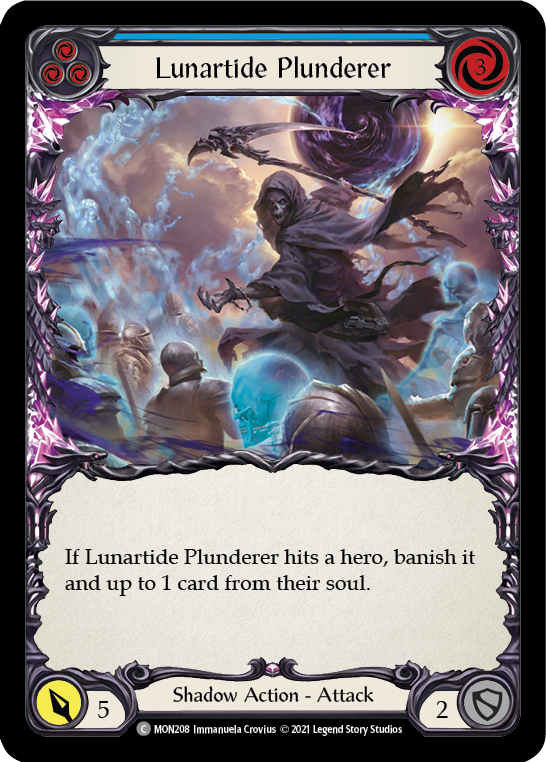 Lunartide Plunderer (Blue) (Rainbow Foil) [MON208-RF] 1st Edition Rainbow Foil - Devastation Store | Devastation Store