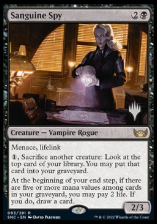 Sanguine Spy (Promo Pack) [Streets of New Capenna Promos] | Devastation Store