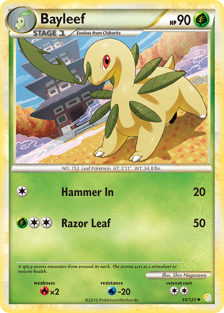 Bayleef (35/123) [HeartGold & SoulSilver: Base Set] | Devastation Store