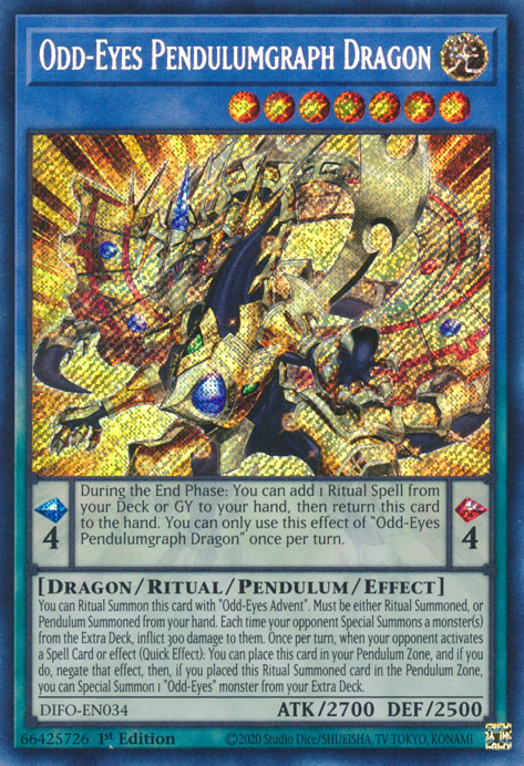 Odd-Eyes Pendulumgraph Dragon [DIFO-EN034] Secret Rare | Devastation Store