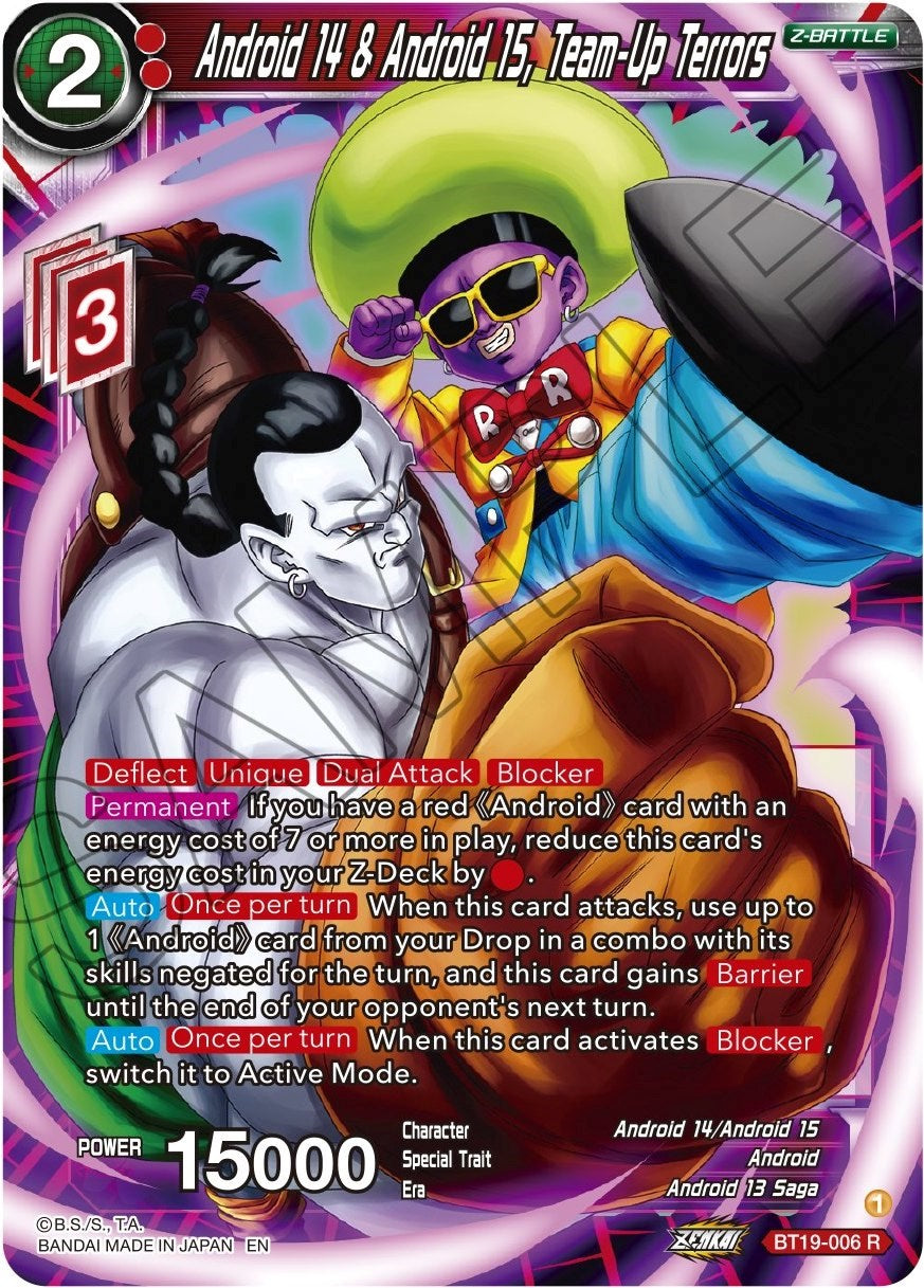Android 14 & Android 15, Team-Up Terrors (BT19-006) [Fighter's Ambition] | Devastation Store