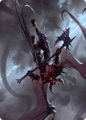 Burning-Rune Demon Art Card [Kaldheim: Art Series] | Devastation Store