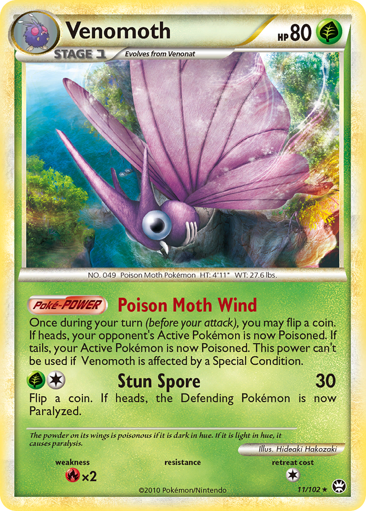 Venomoth (11/102) [HeartGold & SoulSilver: Triumphant] | Devastation Store