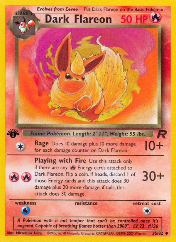 Dark Flareon (35/82) [Team Rocket 1st Edition] | Devastation Store