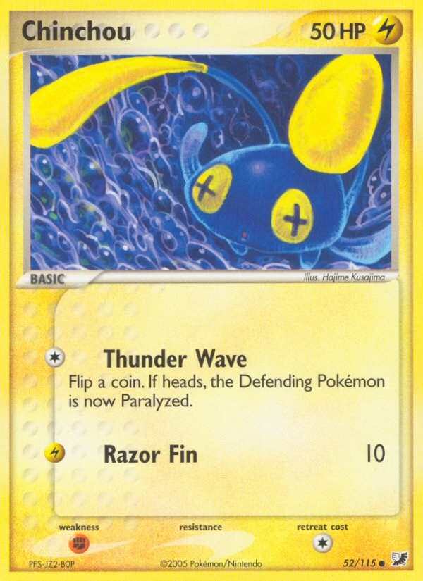 Chinchou (52/115) [EX: Unseen Forces] | Devastation Store