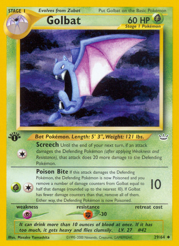 Golbat (29/64) [Neo Revelation 1st Edition] | Devastation Store