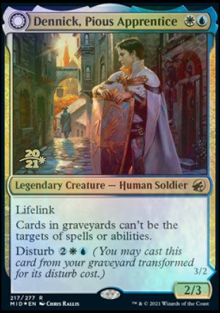 Dennick, Pious Apprentice // Dennick, Pious Apparition [Innistrad: Midnight Hunt Prerelease Promos] | Devastation Store