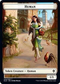 Human // Food (16) Double-sided Token [Throne of Eldraine Tokens] | Devastation Store